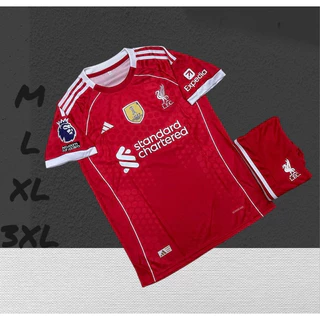 ชุดฟุตบอลชุดกีฬาเสื้อพร้อมกางเกงผ้านิ่มเย็นใส่สบายขนาดไซร้M L xL 3xL