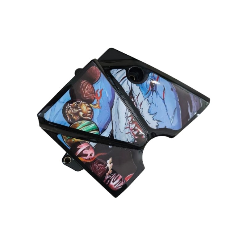 ฝาครอบสเตอร์หน้า ลายกราฟฟิก ปลาฉลาม Wave110i ปี2009-2020 บังสเตอร์ เวฟ110i Motorcycle มอเตอร์ไซค์