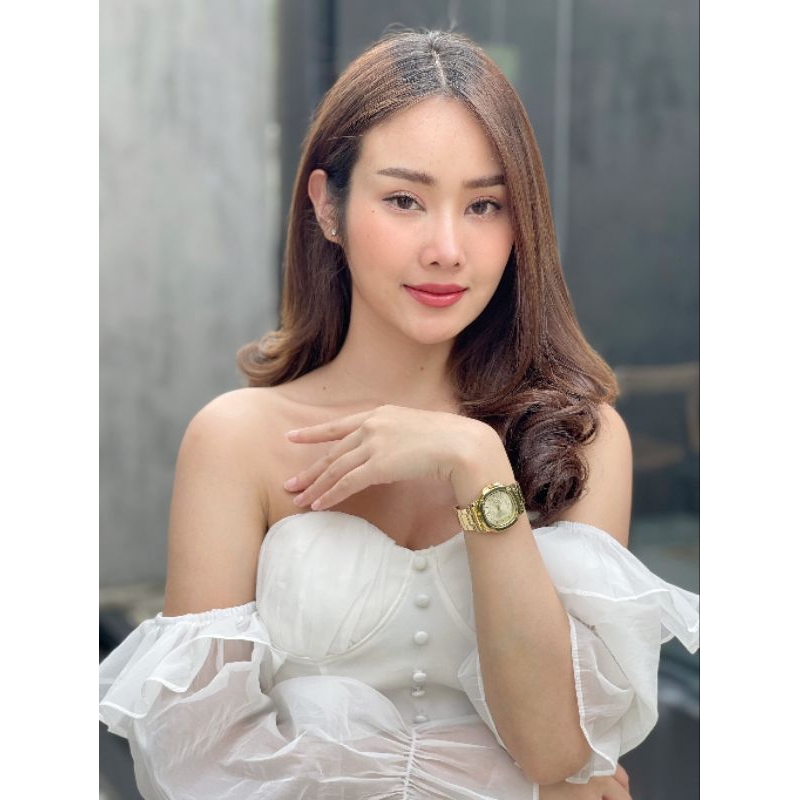 นาฬิกาแลรนด์เกาหลีแท้ สีโรสโกลด์ หน้าปัดดำ Julius Ja 931