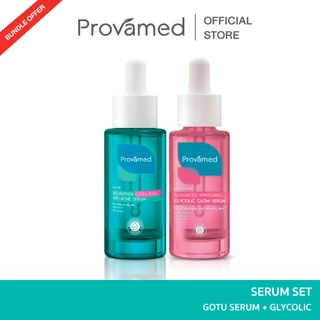 [SET] PROVAMED GOTU KOLA ANTI ACNE SERUM 30 ML + GLYCOLIC GLOW SERUM 30 ML
