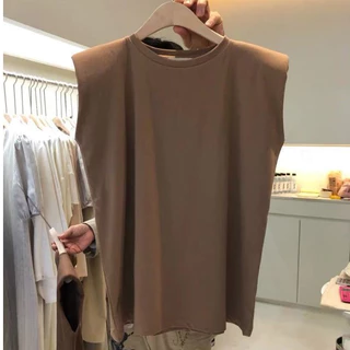 FASHION.61 เสื้อยืดแขนกุด คอกลม เสื้อยืด สไตล์เกาหลี รุ่น W6798