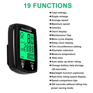 หน้าจอสัมผัสหน้าจอจักรยาน Odometer กันน้ำจักรยานกันน้ำ LED Bicycle Combean Bike Speedometer LED