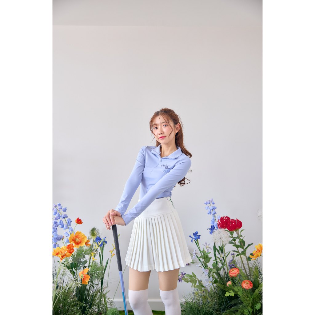 (BLUE) Pitch golf - long sleeve light weight shirt เสื้อตีกอล์ฟแขนยาวกันแดด