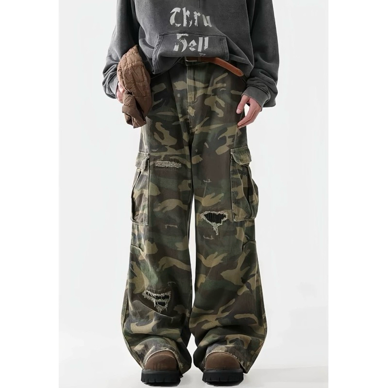 [พร้อมส่ง] Spenzer.street | Camouflage Pant   กางเกงทรงกระบอก เสื้อผ้าสตรีท เนื้อผ้าดี คุณภาพแน่น ฮิต unisex 2025