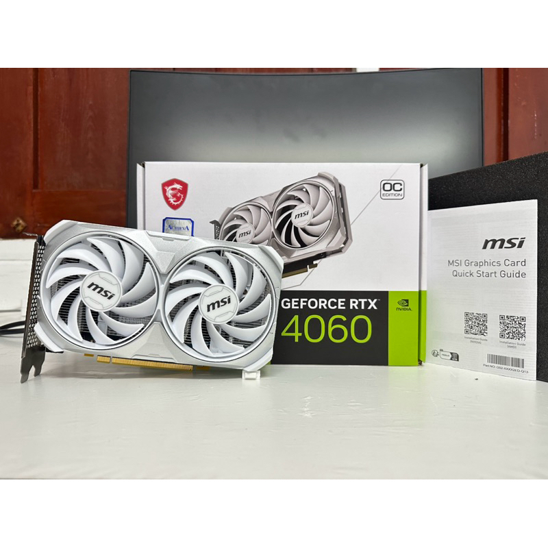 VGA MSI RTX4060 VENTUS 2X WHITE OC 8GB (มือสองประกันยาวๆ)