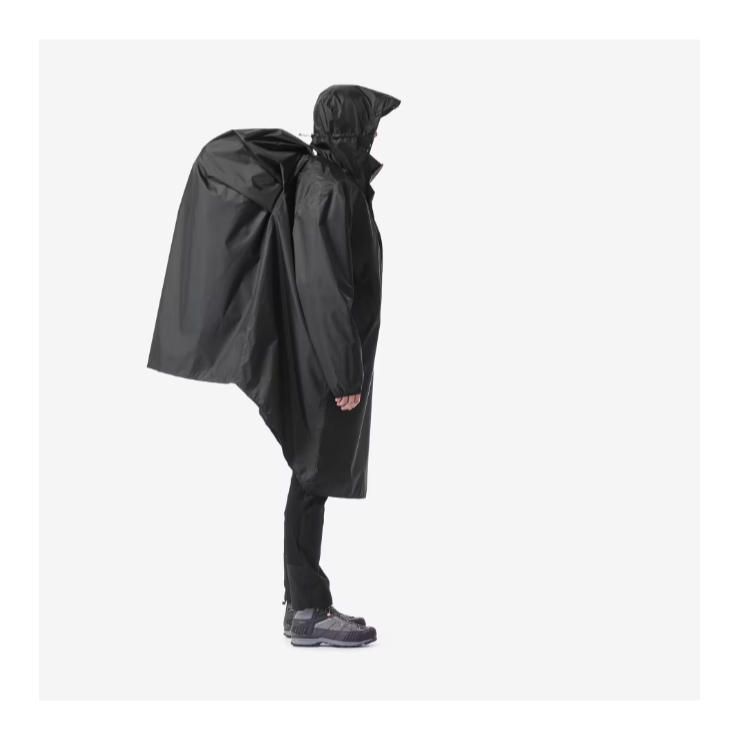 DECATHLON | เสื้อปอนโชกันฝนขนาด 60 ลิตรสำหรับใส่เดินป่ารุ่น MT500  FORCLAZ