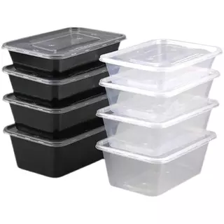 (ยกลัง) กล่องเหลี่ยม+ฝา ขนาด 650ML (1ลัง บรรจุ 300ชุด) กล่องพลาสติกเข้าไมโคเวฟ กล่องข้าว กล่องพลาสติก