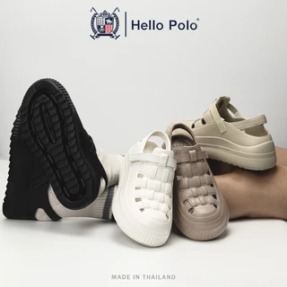 Hello Polo รองเท้าหัวโตผู้หญิง รองเท้าแตะผู้หญิงแฟชั่น พื้นหนานุ่ม แบบรัดส้น ลำลอง กันลื่น วัสดุEVA ส้นหนา 5.5 ซม HP8050