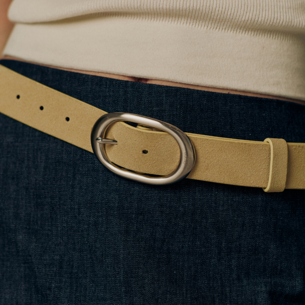 SHE KNOWS - Claude Suede Belt เข็มขัดหนังแท้ เอว 23-44" หนังวัว หนัง suede