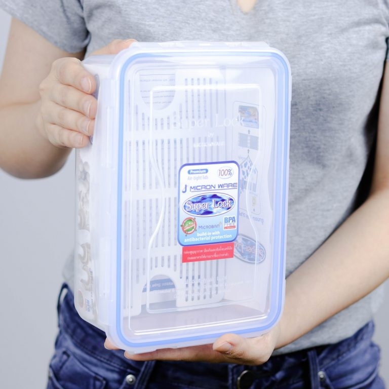 Super Lock.5056 กล่องถนอมอาหาร พร้อมตะแกรง ความจุ 2200 มล. ปราศจากสารก่อมะเร็ง (BPA Free)