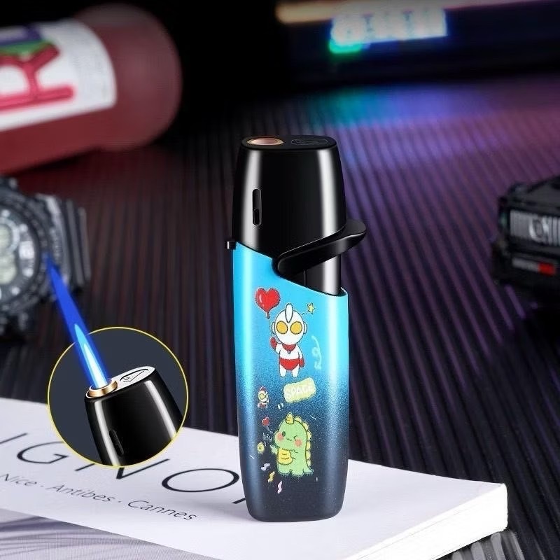 ไฟแช็คฟู่ ไฟแช็คเติมแก๊สเปลวไฟสีฟ้า ไฟแรงต้านลม สินค้าเป็นสินค้าตัวเปล่าไม่มีวัตถุไวไฟ - รูปที่ 6