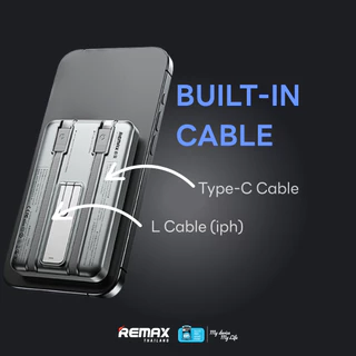 【 New CCC Certified 】REMAX Wireless Power Bank 10000mAh RPP-678(N) - พาวเวอร์แบงค์ ชาร์จไร้สาย มีสายในตัว ชาร์จเร็ว 20W