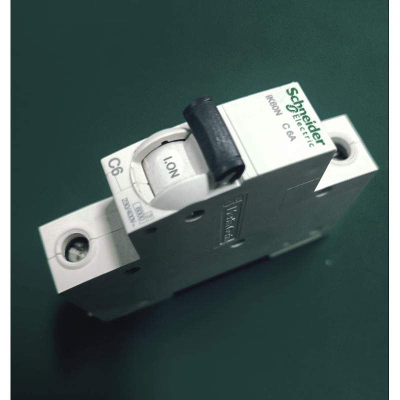Schneider Electric  Miniature circuit-breaker, Acti9 iK60N, 1P, 6 A, C curve, 6000 A , 6kA_A9K27106 