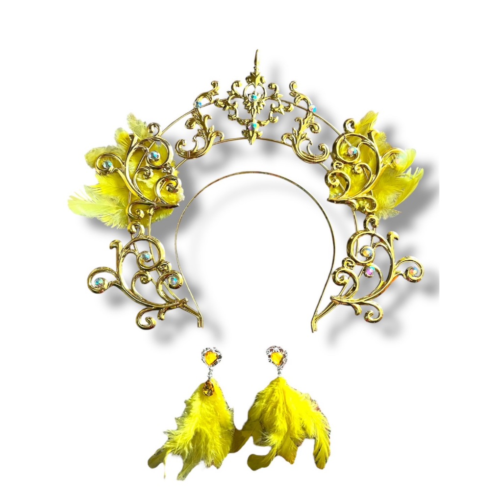 เครื่องประดับหัว แต่งเพชร พร้อมต่างหู สำหรับดรัมเมเยอร์ เชียร์หลีดเดอร์ - รูปที่ 5