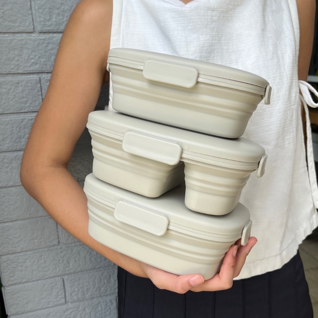 Trio pack hako collapsible bowl ฮาโกะชุดกล่องข้าวพับได้ ทุกรุ่น 3กล่อง