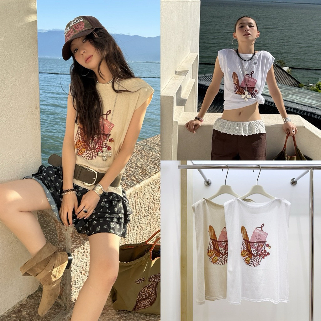 ส่งด่วน 🛵 25T252 MMFISH 𝗕𝗢𝗡 𝗔𝗣𝗣𝗘𝗧𝗜𝗧 𝗣𝗥𝗜𝗡𝗧𝗘𝗗 𝗧𝗘𝗘 เสื้อกล้ามสกรีนลายสุดมินิมอล แบบสาวมีเทส