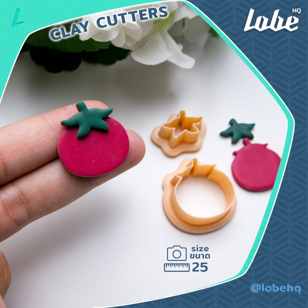 พิมพ์กดดินรูปทรงดอกไม้เซ็ต 3 ชิ้น B/ Lobehq Floral Triple Pack B Polymer Clay Cutters/ Clay Mold Tools