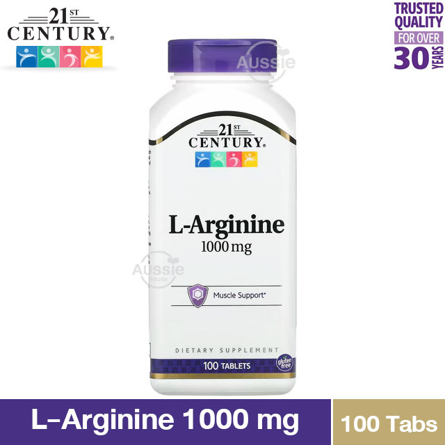 แอลอาร์จินีน 21st Century, L-Arginine, 1,000 mg, 100 Tablets