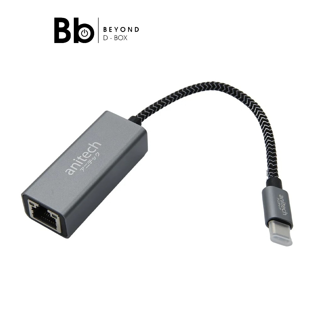 Anitech Port Hub RA202 USB-C to Ethernet Adapter by BB Beyond D-Box