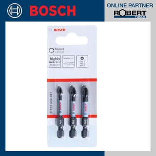 Bosch รุ่น 2608522491 ดอกไขควง สีดำ Impact Control PH1/2/3 Power Bits (แพ็ค 3 ชิ้น)