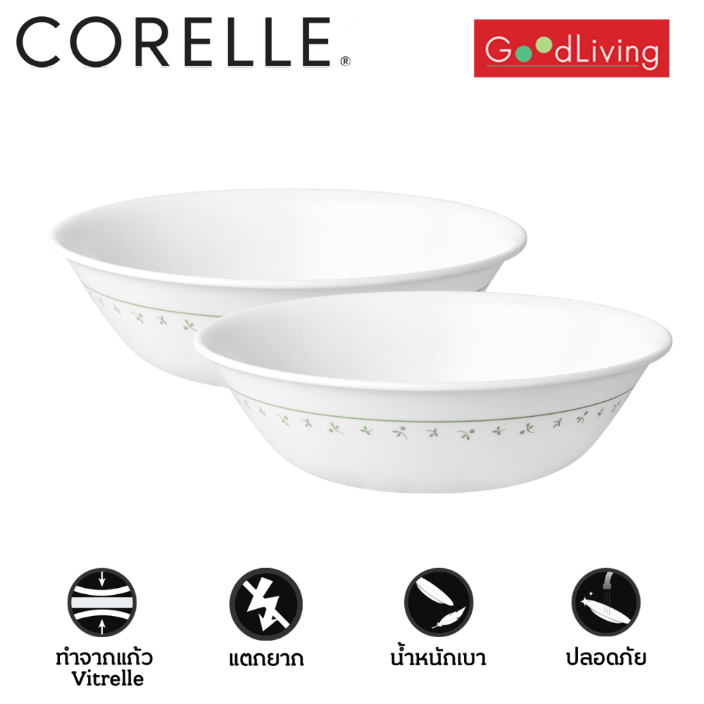 Corelle Sweet Berries ชามเสิร์ฟ 1 ลิตร ขนาด 8.5 นิ้ว (21.5 ซม.)จำนวน 2 ชิ้น / C-03-432-SWB-LP-2