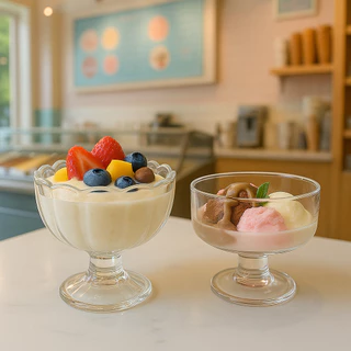 แก้วไอศกรีม แก้วไอติม ใส่พุดดิ้ง ใส่ผลไม้และขนม Ice Cream Cup