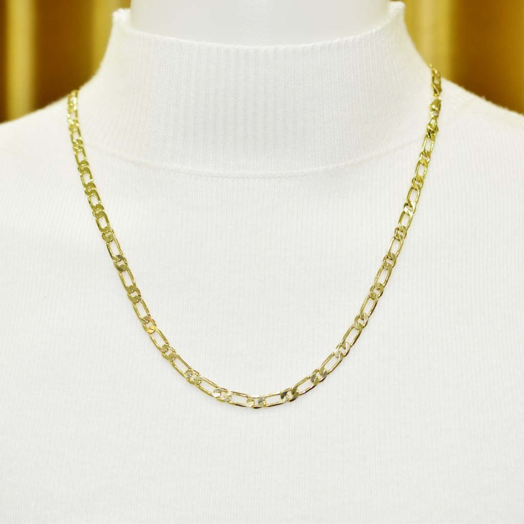 ส่งจากไทย สร้อยคอ Amulace รุน Figaro 1+1 W570