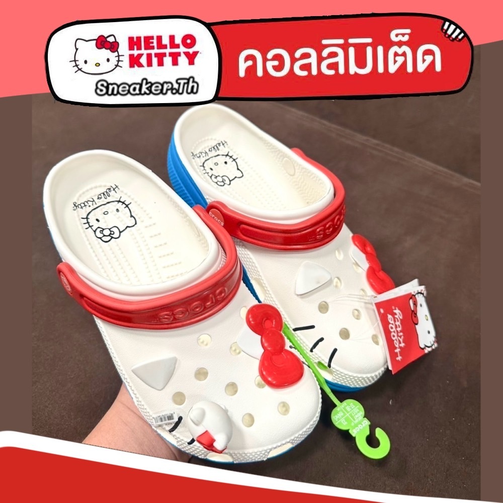 สุดคิ้วท์🩷 รองเท้าแตะCroc Kitty แบบสวม (M4-M7) ลายการ์ตูน ใส่สบาย พร้อมส่งจากไทย AMA151