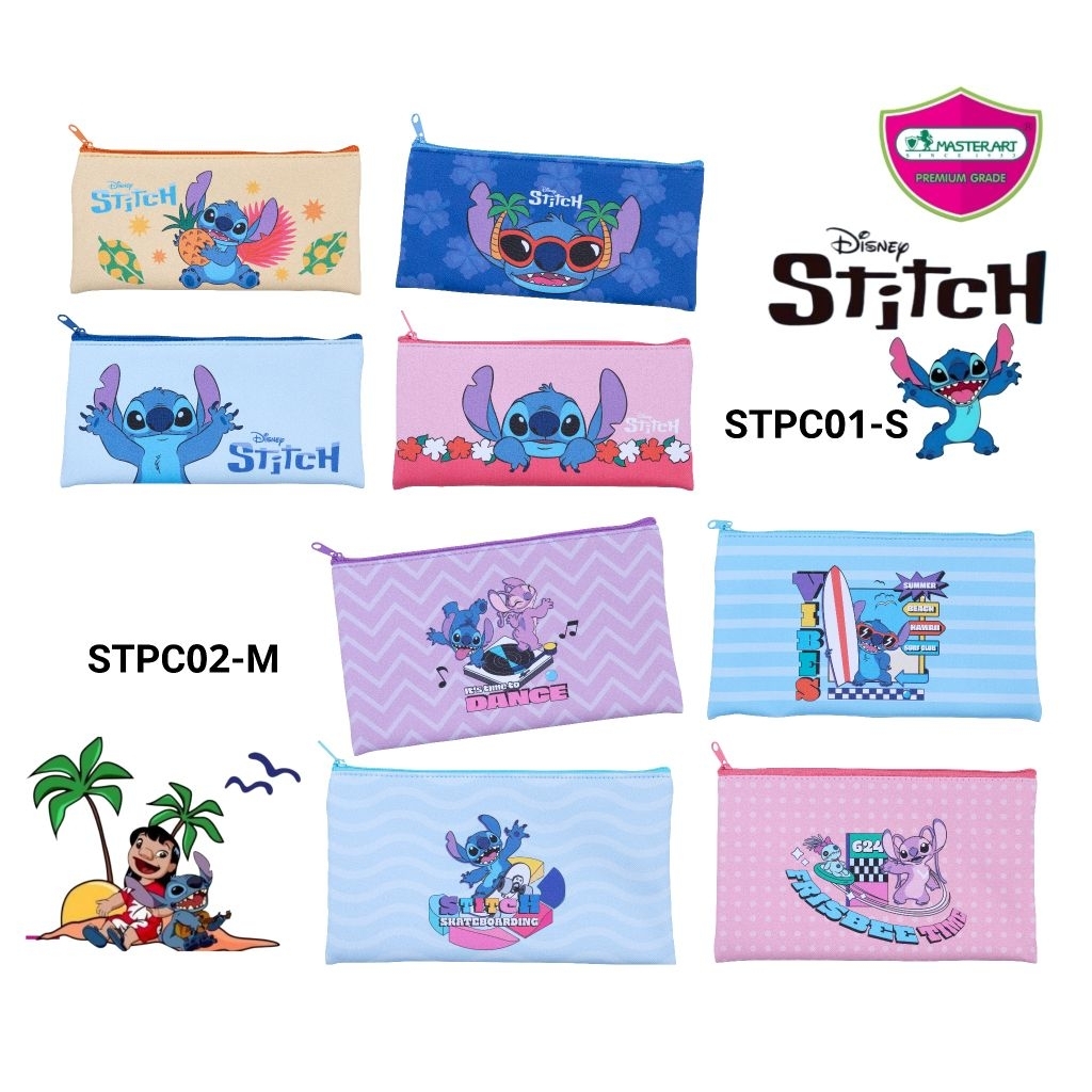 Master Art กระเป๋าดินสอ ลาย Stitch ขนาด S (STPC01-S) , M (STPC02-M) ลิขสิทธิ์แท้ (ราคาต่อ 1 ใบ)