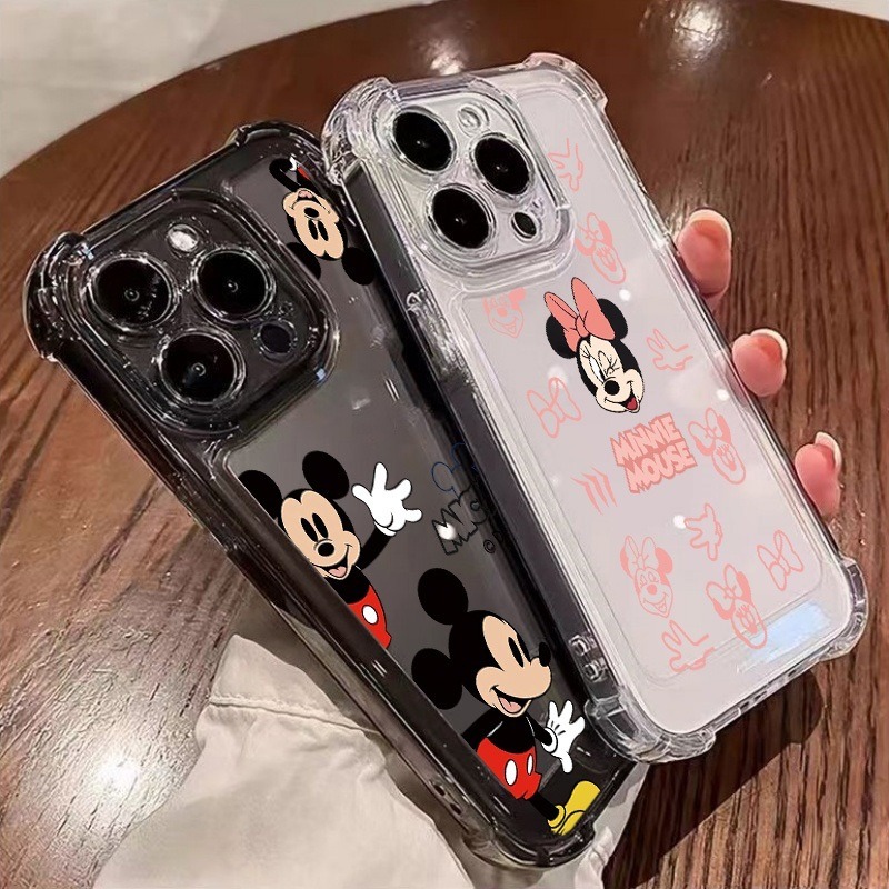 นิ่มกันกระแทกเคสโทรศัพท์ สำหรับรุ่น เคสสำหรับ 11/13/15 Plus Pro Max 8/7 Plus X/XR 12 13pro4 มิกกี้เมาส์