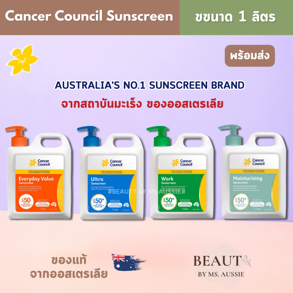 Cancer Council Sunscreen 1 ลิตร​ ☀️ ครีมกันแดด​ จากออสเตรเลีย​ 🇦🇺
