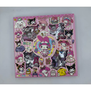AIYIN สติ๊กเกอร์ 96แผ่นไม่ซ้ำลาย พร้อมกล่อง Sticker PVC น่ารักกันน้ำ สําหรับตกแต่ง สติ๊กเกอร์ไดคัท
