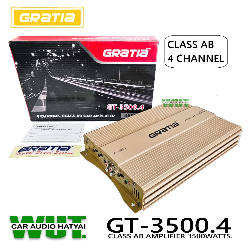 GRATIA เพาเวอร์แอมป์ 4CH Class AB ขับลำโพงเสียงกลางแหลมลำโพง กำลังขับ 3500วัตต์MAX GRATIA รุ่น GT-35