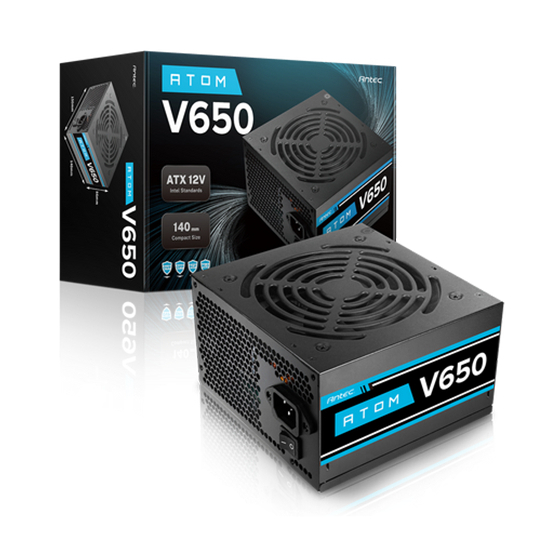 POWER SUPPLY (อุปกรณ์จ่ายไฟ) ANTEC ATOM V650 - 650W , V750 - 750W รับประกัน 2 - Y