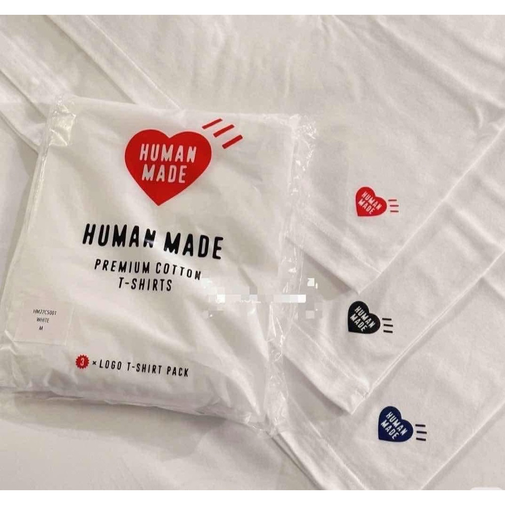 ส่ง 8 ธค ✅ ของแท้ หิ้วจากญี่ปุ่น แพค 3 ตัวคุ้มมาก เสื้อยืด human made ของแท้ หิ้วเองจากญี่ปุ่น