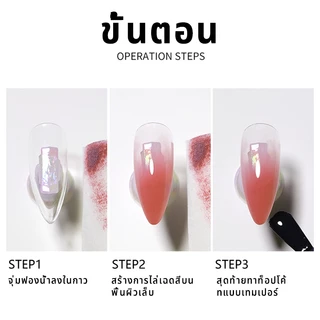 Nawoelite สีเจล สีทาเล็บเจล สีทาเล็บ สีเจลไล่ระดับแดงไวน์สวยงาม ชุดDIYทำเล็บเกรเดียนท์ทนทาน พร้อมอุปกรณ์ทำเล็บมืออาชีพ