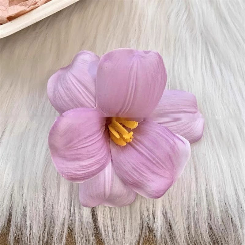 BIKINI FACTORY เครื่องประดับสวยๆ กิ๊บ ดอกไม้ ส่งไวจากไทย 💌 กิ๊บชบาแฟนซี มีหลากสี BK-546 - รูปที่ 4