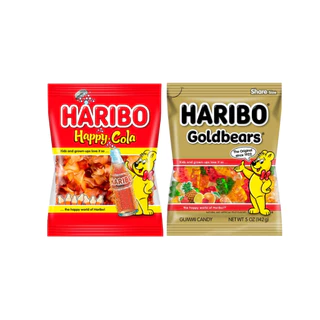 [ 6กล่อง ] Haribo ฮาริโบ้ โกลด์แบร์ส แฮปปี้ โคล่า วุ้นเจลาตินสำเร็จรูป ขนาด 168-180 กรัม มี 2 รส