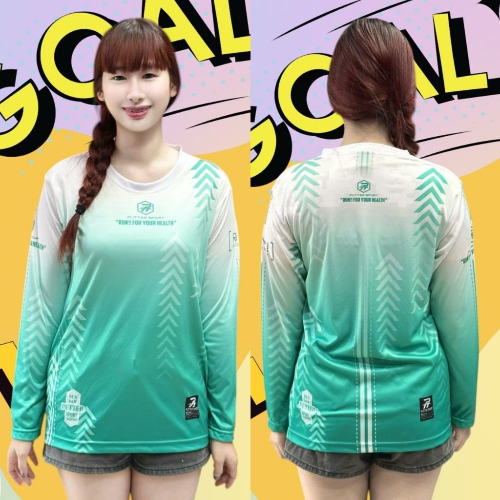 เสื้อวิ่ง RUN FOR HEALTH แขนยาว ผ้าไมโครมันเกรดพรีเมียม ใส่สบายแห้งง่ายไม่ร้อน ไล่เฉดสีผลิตโรงงานไทย ราคา ถูกที่สุด ดีลบีเคเค แกลเลอรีภาพที่ 8