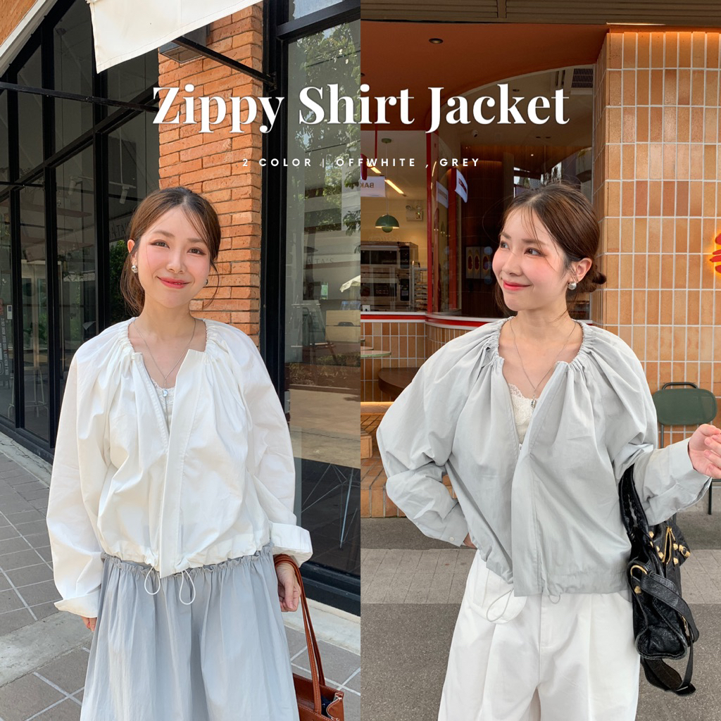 SOMEDRESS | Zippy Shirt Jacket เสื้อครอปซิปหน้า