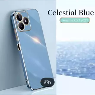 เคสโทรศัพท์ Oppo Realme C61 C63 C65 C67 C51 C53 C55 C30 C30S C33 C12 C15 C25 Realme Note50 Note60 เคส ขอบตรง ป้องกันเลนส