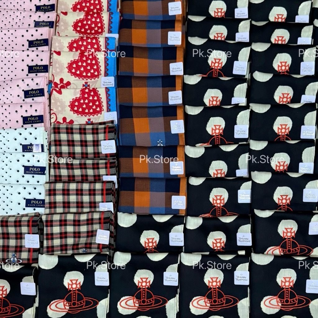 [พร้อมส่งในไทย🇹🇭] (ของแท้) ผ้าVivienne Westwood,Polo ผ้าโพกผม/ผูกคอ วิเวียน,โปโล หิ้วจากญี่ปุ่น🇯🇵