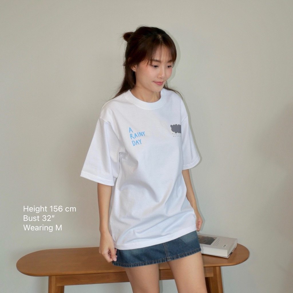 myyoungs – Rainy day set เสื้อยืดโอเวอร์ไซส์ ราคา ถูกที่สุด ดีลบีเคเค แกลเลอรีภาพที่ 3