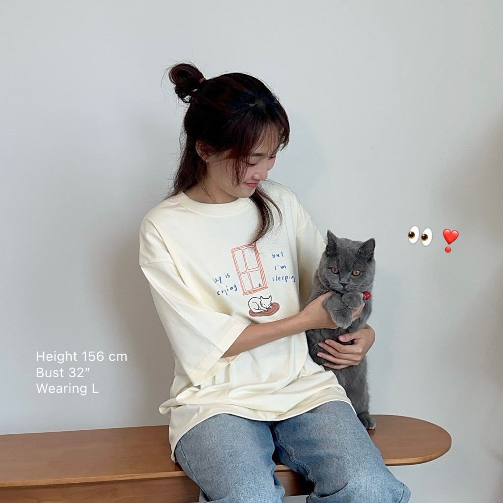 myyoungs – Rainy day set เสื้อยืดโอเวอร์ไซส์ ราคา ถูกที่สุด ดีลบีเคเค แกลเลอรีภาพที่ 5