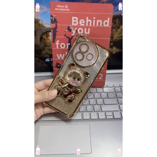 เคสขาตั้ง หมีLOVE สำหรับ Redmi15 A5 A7 A7Pro และ POCO C71 C81Pro เคส กันกระแทก หมี LOVE กริตเตอร์ น่ารัก ตั้งได้