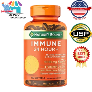 วิตามินซี Nature's Bounty Immune 24 Hour+ With 1,000mg Ester-C นำเข้าจากอเมริกาแท้100%