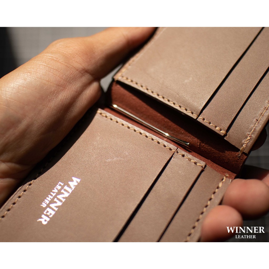 MONEY CLIP WALLET หนังแท้ กระเป๋าสตางค์คลิปหนีบแบงค์ กระเป๋าสตางค์หนังแท้ สลักชื่อฟรี ราคา ถูกที่สุด ดีลบีเคเค แกลเลอรีภาพที่ 9