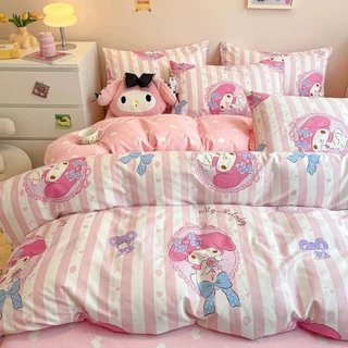 sweet dream shop ชุดผ้าปูที่นอนโทนชมพู่ครบเซ็ต6ชิ้นรวมผ้านวม