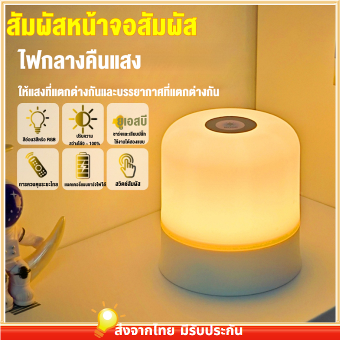 💡โคมไฟหัวเตียง ไฟกลางคืน หรี่ไฟได้ ชาร์จได้ ไม่ต้องใช้ถ่าน แบตอึด ยึดผนังด้วย 3/16 สีปรับได้