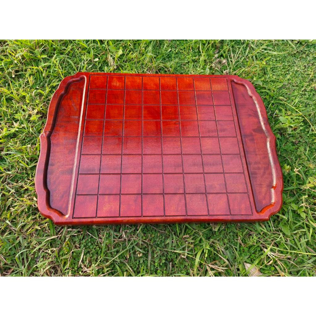 กระดานหมากรุก ไม้แผ่นเดียว ไม่มีรอยต่อ ช่อง 5x5 cm ไม้หนา 2.5-3 ซม ลายไม้สวย กระดานหมากรุกไทย